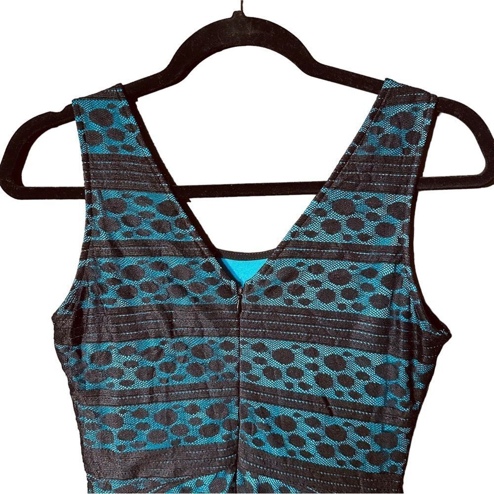 Doe & Rae Black Blue Lace Dress Sz S - Picture 7 of 9